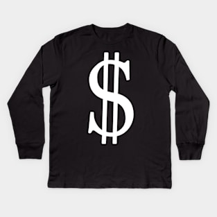 Dollar sign Kids Long Sleeve T-Shirt